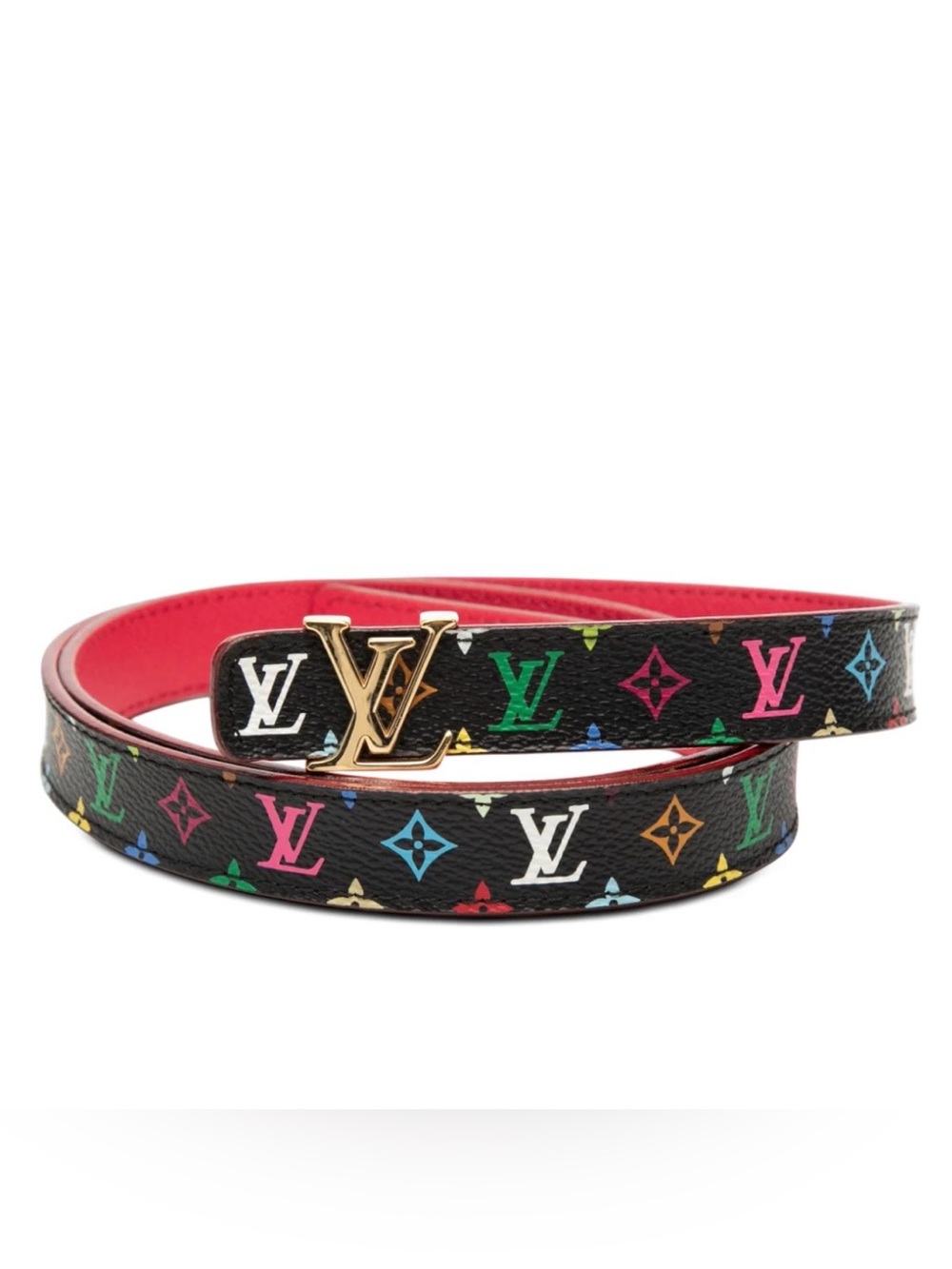 Louis Vuitton Takashi Murakami Black Monogram Multicolore Ceinture 85 Mini